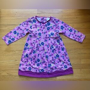 Vintage Kids' Hanna Andersson dress - lavender/pink w flowers - Size 100/3T